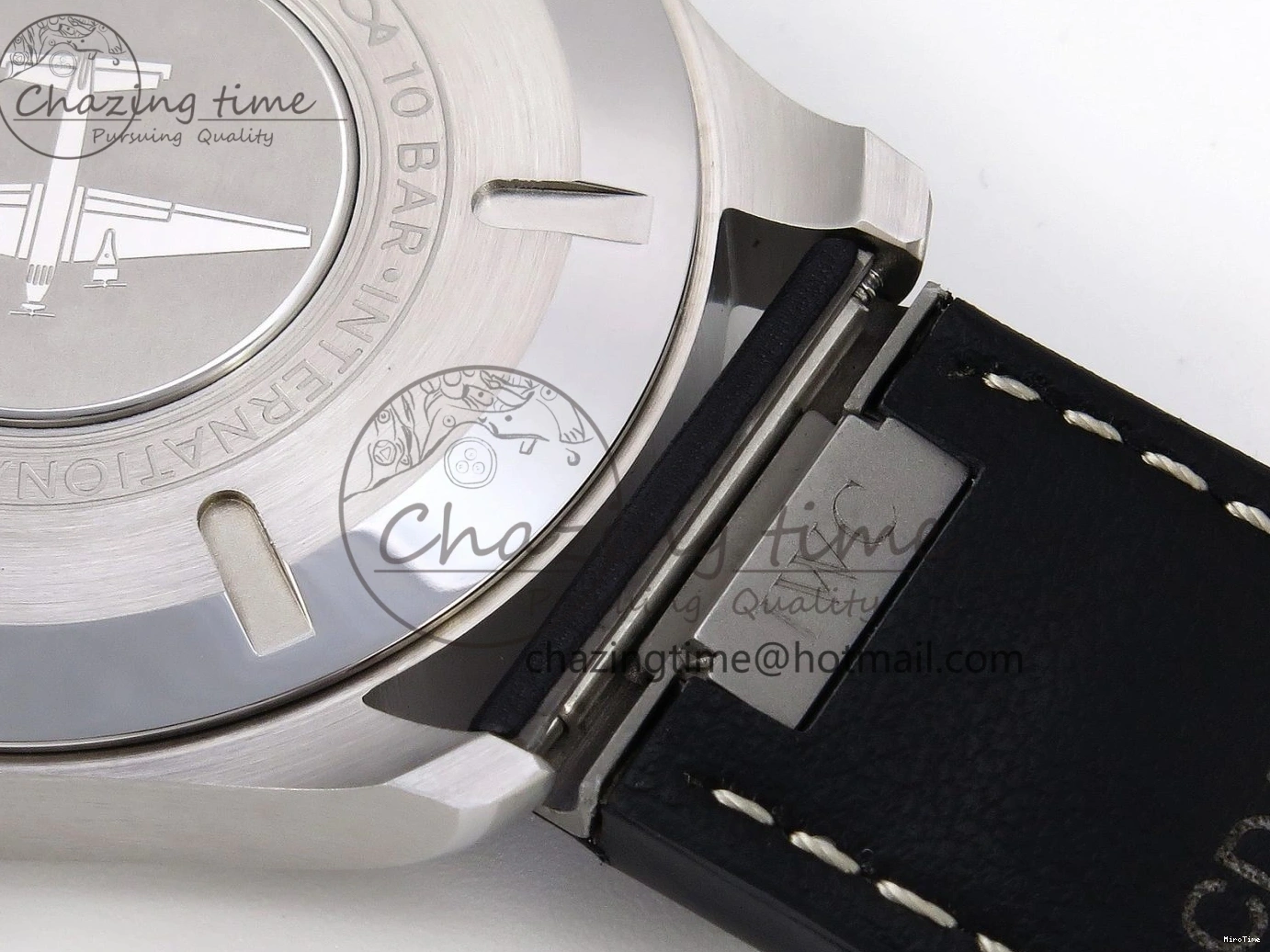 MIROTIME 1231 Pilot Mark XX IW328203 ZF 1:1 Best Edition Blue Dial on Dark Blue Leather Strap A Snug 7024